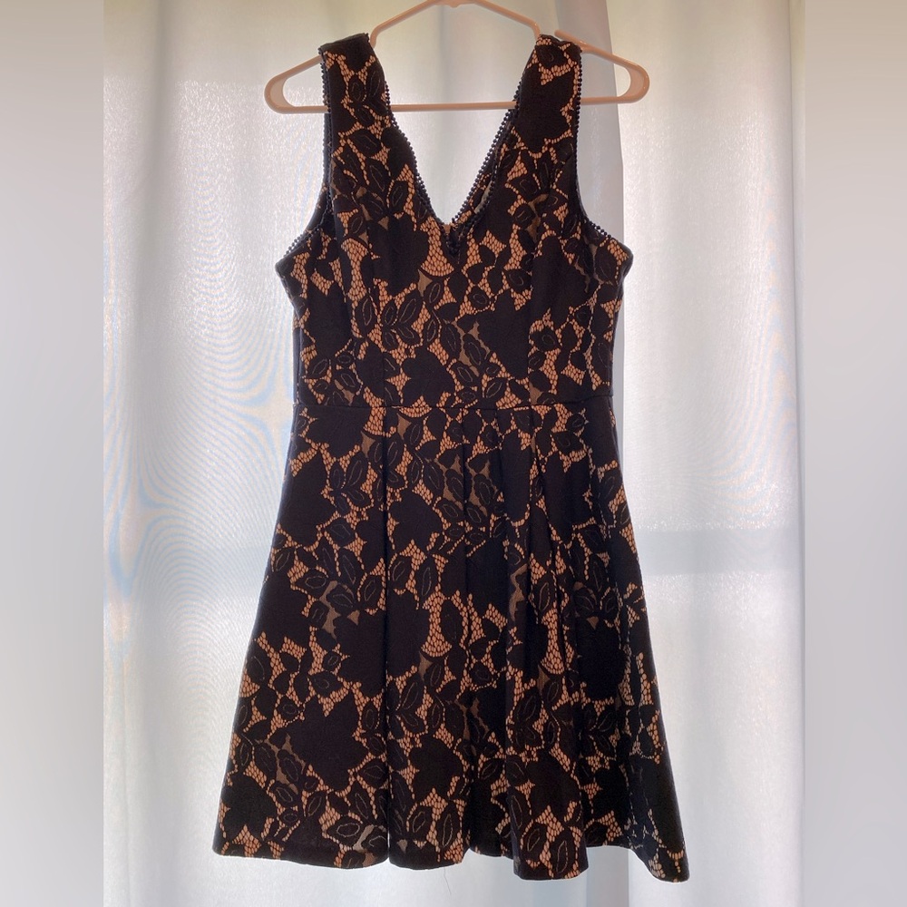 Navy Blue & Cream Dress